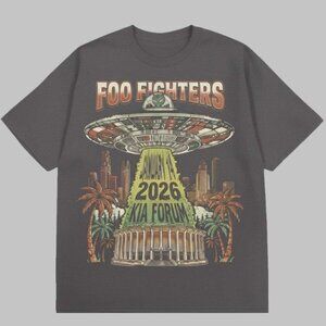 Foo Fighters Los Angeles 2026 Gildan Tee Kia Forum Alien Spaceship